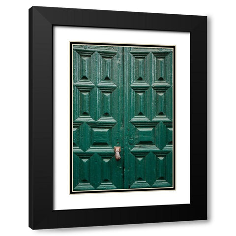 Canary Islands-Tenerife Island-San Cristobal de La Laguna-Convento de San Agustin convent Black Modern Wood Framed Art Print with Double Matting by Bibikow, Walter