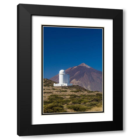 Canary Islands-Tenerife Island-El Teide Mountain-Observatorio del Teide-astronomical observatory Black Modern Wood Framed Art Print with Double Matting by Bibikow, Walter