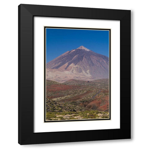 Canary Islands-Tenerife Island-El Teide Mountain-elevated view of Spains highest mountain Black Modern Wood Framed Art Print with Double Matting by Bibikow, Walter