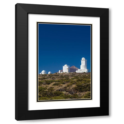 Canary Islands-Tenerife Island-El Teide Mountain-Observatorio del Teide-astronomical observatory Black Modern Wood Framed Art Print with Double Matting by Bibikow, Walter