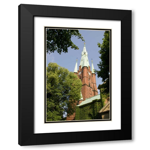 Sweden, Stockholm View of Gustav Adolf Church Black Modern Wood Framed Art Print with Double Matting by Ross, Nancy ,  Steve