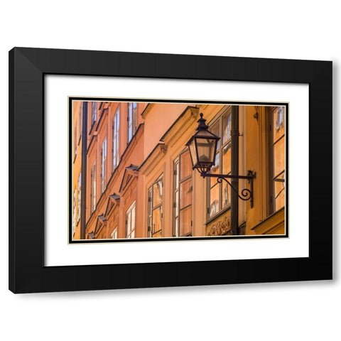 Sweden-Stockholm-Gamla Stan-Old Town-Royal Palace-old town building detail Black Modern Wood Framed Art Print with Double Matting by Bibikow, Walter