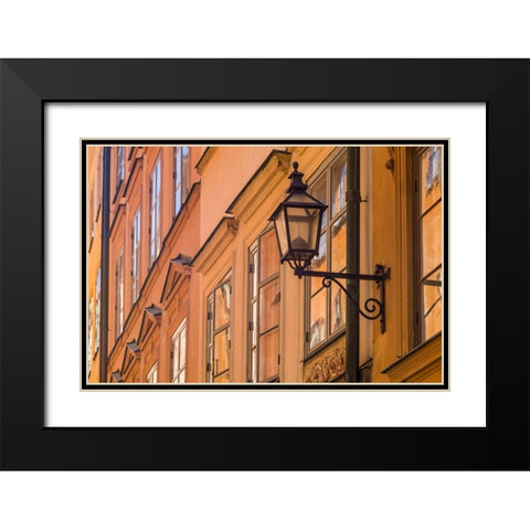 Sweden-Stockholm-Gamla Stan-Old Town-Royal Palace-old town building detail Black Modern Wood Framed Art Print with Double Matting by Bibikow, Walter