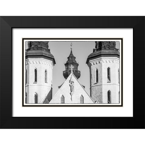 Sweden-Gotland Island-Visby-Visby Cathedral-12th century-exterior Black Modern Wood Framed Art Print with Double Matting by Bibikow, Walter