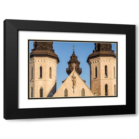 Sweden-Gotland Island-Visby-Visby Cathedral-12th century-exterior Black Modern Wood Framed Art Print with Double Matting by Bibikow, Walter