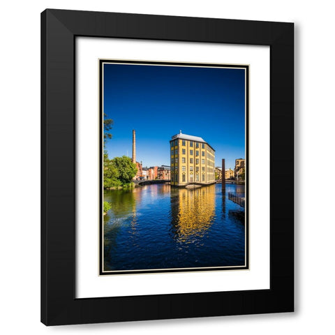 Sweden-Norrkoping-early Swedish industrial town-Arbetets Museum-Museum of Work in former early 20th Black Modern Wood Framed Art Print with Double Matting by Bibikow, Walter