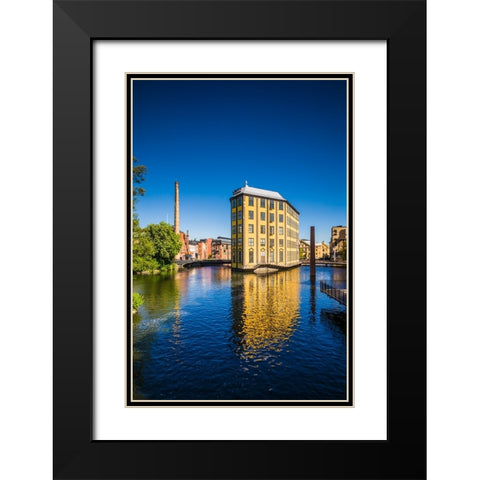 Sweden-Norrkoping-early Swedish industrial town-Arbetets Museum-Museum of Work in former early 20th Black Modern Wood Framed Art Print with Double Matting by Bibikow, Walter