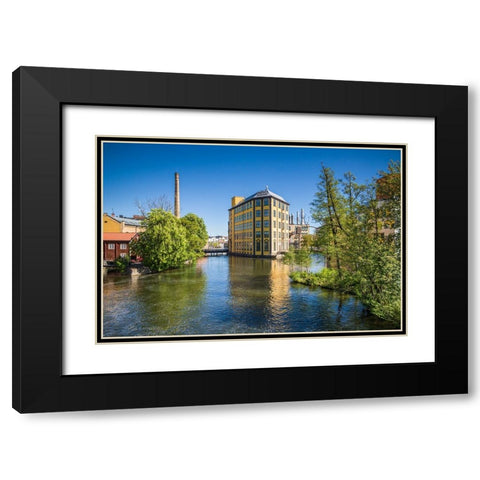 Sweden-Norrkoping-early Swedish industrial town-Arbetets Museum-Museum of Work in former early 20th Black Modern Wood Framed Art Print with Double Matting by Bibikow, Walter