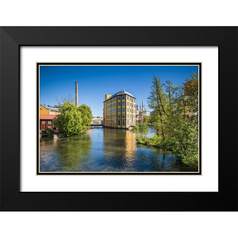 Sweden-Norrkoping-early Swedish industrial town-Arbetets Museum-Museum of Work in former early 20th Black Modern Wood Framed Art Print with Double Matting by Bibikow, Walter
