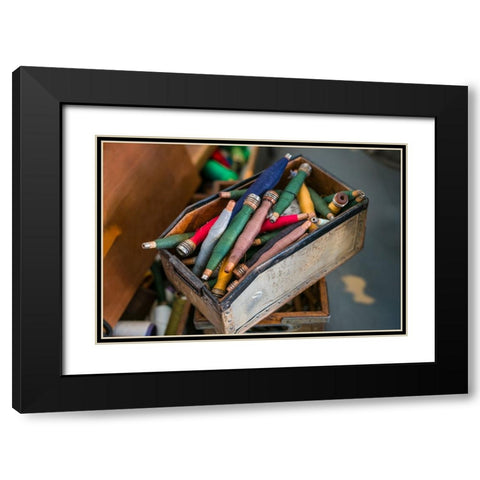 Sweden-Norrkoping-former mill town-thread used in cloth production Black Modern Wood Framed Art Print with Double Matting by Bibikow, Walter