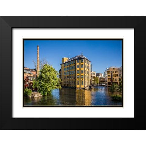 Sweden-Norrkoping-early Swedish industrial town-Arbetets Museum-Museum of Work in former early 20th Black Modern Wood Framed Art Print with Double Matting by Bibikow, Walter