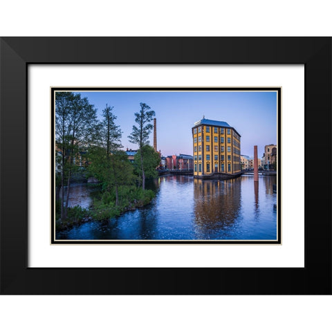 Sweden-Norrkoping-early Swedish industrial town-Arbetets Museum-Museum of Work in former early 20th Black Modern Wood Framed Art Print with Double Matting by Bibikow, Walter