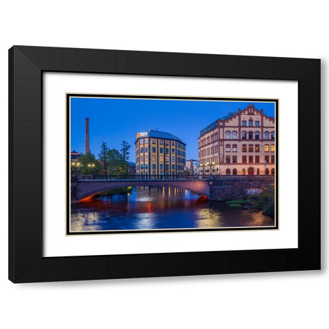 Sweden-Norrkoping-early Swedish industrial town-Arbetets Museum-Museum of Work in former early 20th Black Modern Wood Framed Art Print with Double Matting by Bibikow, Walter