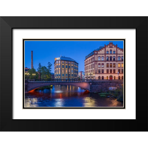Sweden-Norrkoping-early Swedish industrial town-Arbetets Museum-Museum of Work in former early 20th Black Modern Wood Framed Art Print with Double Matting by Bibikow, Walter
