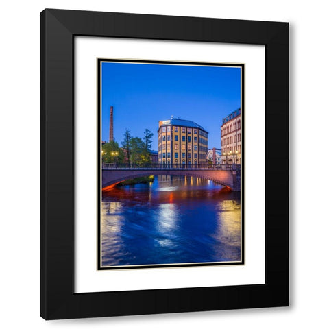 Sweden-Norrkoping-early Swedish industrial town-Arbetets Museum-Museum of Work in former early 20th Black Modern Wood Framed Art Print with Double Matting by Bibikow, Walter