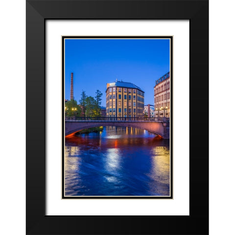 Sweden-Norrkoping-early Swedish industrial town-Arbetets Museum-Museum of Work in former early 20th Black Modern Wood Framed Art Print with Double Matting by Bibikow, Walter