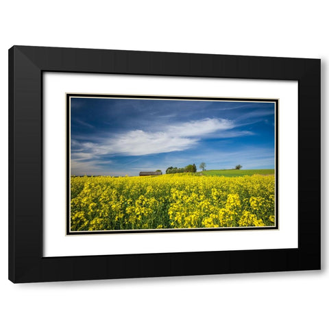 Sweden-Bergs Slussar-springtime landscape Black Modern Wood Framed Art Print with Double Matting by Bibikow, Walter