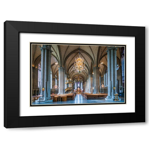 Sweden-Linkoping-Linkoping domkyrka cathedral-interior Black Modern Wood Framed Art Print with Double Matting by Bibikow, Walter