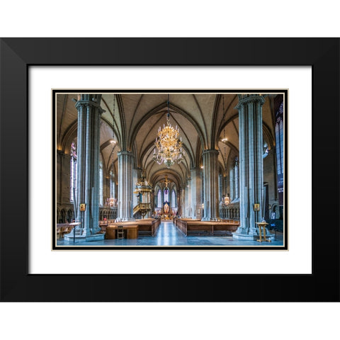 Sweden-Linkoping-Linkoping domkyrka cathedral-interior Black Modern Wood Framed Art Print with Double Matting by Bibikow, Walter