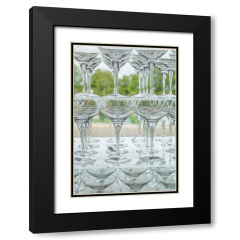 Sweden-Glasriket-Kingdom of Glass historical glass making region-Kosta-factory made glassware for s Black Modern Wood Framed Art Print with Double Matting by Bibikow, Walter