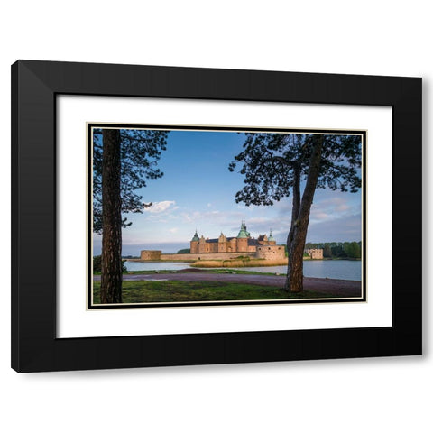 Sweden-Kalmar-Kalmar Slott castle-dawn Black Modern Wood Framed Art Print with Double Matting by Bibikow, Walter