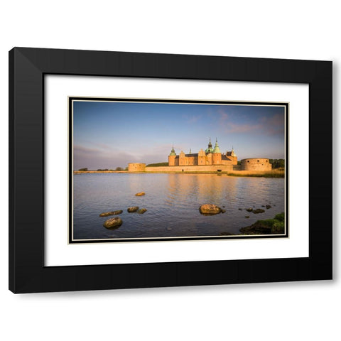 Sweden-Kalmar-Kalmar Slott castle-dawn Black Modern Wood Framed Art Print with Double Matting by Bibikow, Walter
