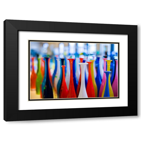 Sweden-Glasriket-Kingdom of Glass historical glass making region-Nybro-Pukeberg Glasbruk-glass item Black Modern Wood Framed Art Print with Double Matting by Bibikow, Walter