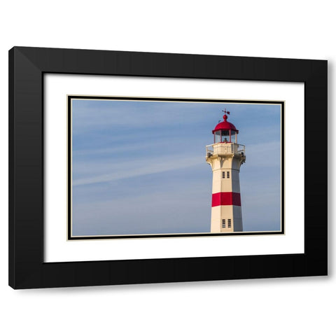Sweden-Scania-Malmo-Inre Hamnen inner harbor-lighthouse Black Modern Wood Framed Art Print with Double Matting by Bibikow, Walter
