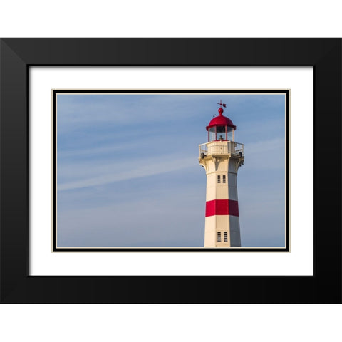 Sweden-Scania-Malmo-Inre Hamnen inner harbor-lighthouse Black Modern Wood Framed Art Print with Double Matting by Bibikow, Walter