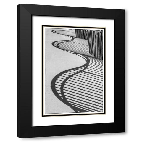 Sweden-Scania-Malmo-Rorsjokanalen canal bridge-shadow pattern Black Modern Wood Framed Art Print with Double Matting by Bibikow, Walter