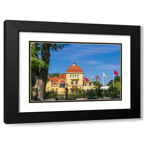 Sweden-Scania-Malmo-Kungsparken park-Casino-exterior Black Modern Wood Framed Art Print with Double Matting by Bibikow, Walter