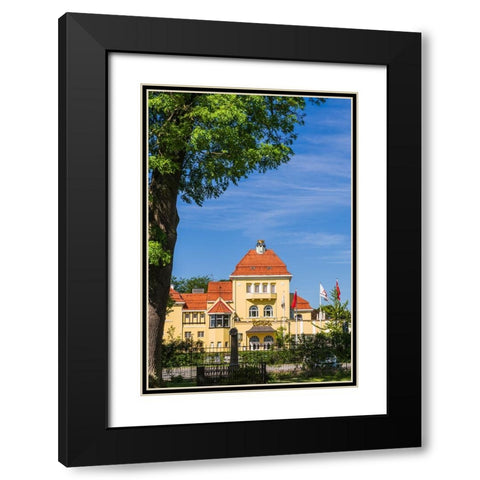 Sweden-Scania-Malmo-Kungsparken park-Casino-exterior Black Modern Wood Framed Art Print with Double Matting by Bibikow, Walter