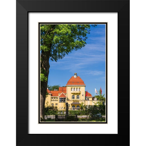 Sweden-Scania-Malmo-Kungsparken park-Casino-exterior Black Modern Wood Framed Art Print with Double Matting by Bibikow, Walter