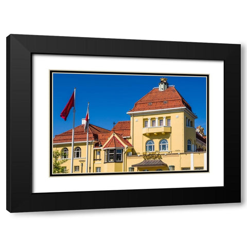 Sweden-Scania-Malmo-Kungsparken park-Casino-exterior Black Modern Wood Framed Art Print with Double Matting by Bibikow, Walter