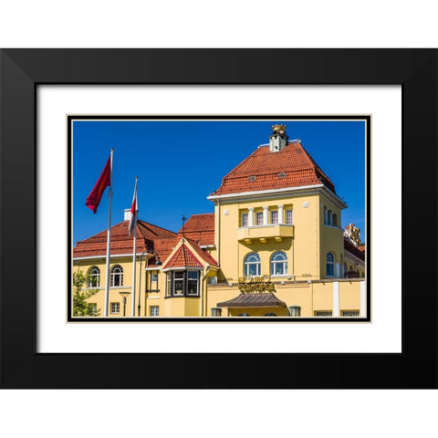 Sweden-Scania-Malmo-Kungsparken park-Casino-exterior Black Modern Wood Framed Art Print with Double Matting by Bibikow, Walter