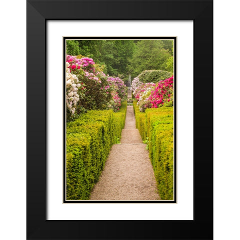 Sweden-Scania-Molle-Krapperups Slott castle-ancient home of the Gyllenstierna family-public garden- Black Modern Wood Framed Art Print with Double Matting by Bibikow, Walter