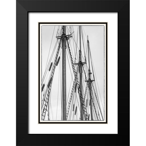 Sweden-Vastragotland and Bohuslan-Gothenburg-Klippan District-sailing ship Black Modern Wood Framed Art Print with Double Matting by Bibikow, Walter