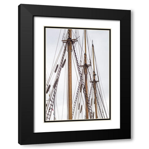 Sweden-Vastragotland and Bohuslan-Gothenburg-Klippan District-sailing ship Black Modern Wood Framed Art Print with Double Matting by Bibikow, Walter
