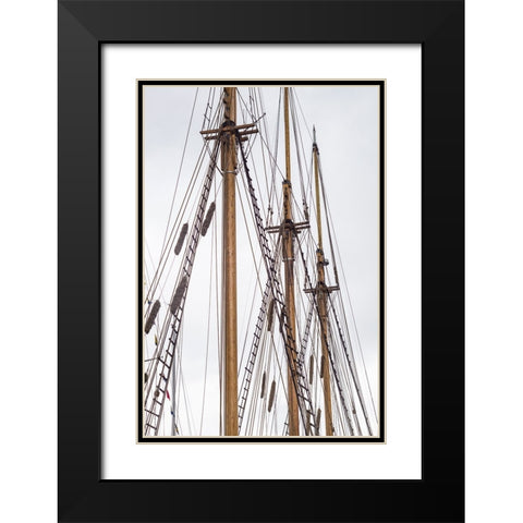 Sweden-Vastragotland and Bohuslan-Gothenburg-Klippan District-sailing ship Black Modern Wood Framed Art Print with Double Matting by Bibikow, Walter