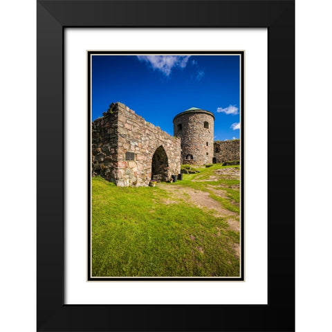 Sweden-Bohuslan-Kungalv-14th century medieval fortress-Bohus Fastning Black Modern Wood Framed Art Print with Double Matting by Bibikow, Walter
