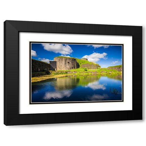Sweden-Bohuslan-Kungalv-14th century medieval fortress-Bohus Fastning Black Modern Wood Framed Art Print with Double Matting by Bibikow, Walter