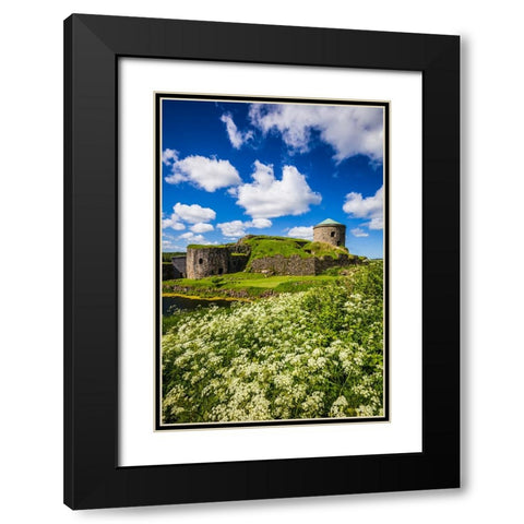 Sweden-Bohuslan-Kungalv-14th century medieval fortress-Bohus Fastning Black Modern Wood Framed Art Print with Double Matting by Bibikow, Walter