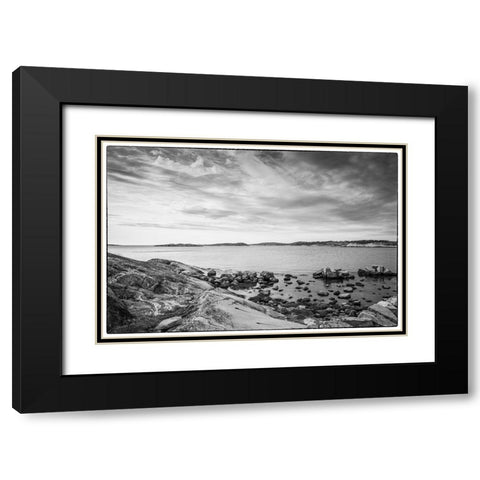 Sweden-Bohuslan-Salto Island-rocky cove seascape Black Modern Wood Framed Art Print with Double Matting by Bibikow, Walter