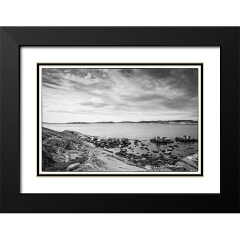 Sweden-Bohuslan-Salto Island-rocky cove seascape Black Modern Wood Framed Art Print with Double Matting by Bibikow, Walter