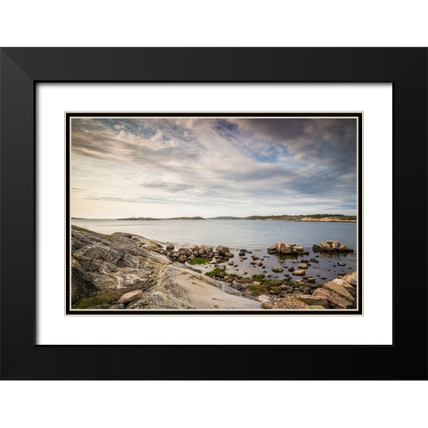 Sweden-Bohuslan-Salto Island-rocky cove seascape Black Modern Wood Framed Art Print with Double Matting by Bibikow, Walter