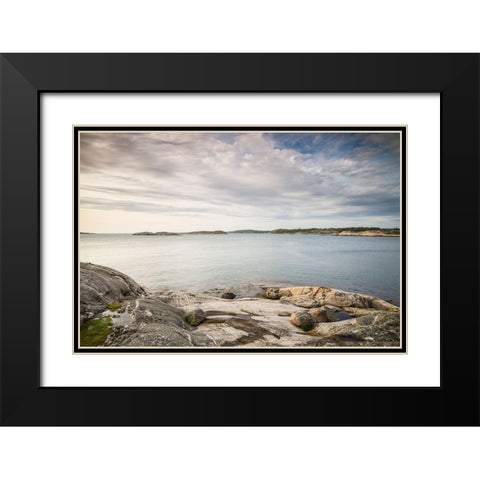 Sweden-Bohuslan-Salto Island-rocky cove seascape Black Modern Wood Framed Art Print with Double Matting by Bibikow, Walter