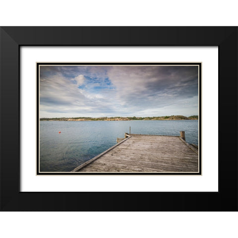 Sweden-Bohuslan-Salto Island-pier Black Modern Wood Framed Art Print with Double Matting by Bibikow, Walter