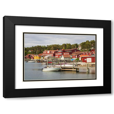 Sweden-Bohuslan-Tjorn Island-Tjorn-Goteborg University Love Center Black Modern Wood Framed Art Print with Double Matting by Bibikow, Walter