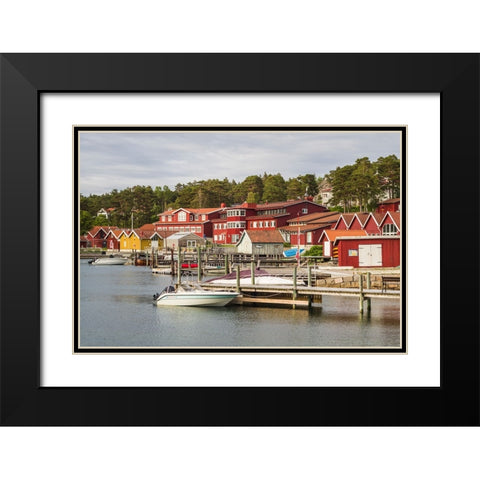 Sweden-Bohuslan-Tjorn Island-Tjorn-Goteborg University Love Center Black Modern Wood Framed Art Print with Double Matting by Bibikow, Walter