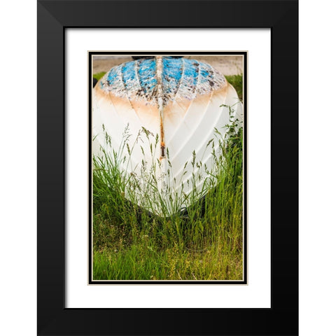 Sweden-Bohuslan-Tjarno Island-Tjarno-small boat Black Modern Wood Framed Art Print with Double Matting by Bibikow, Walter